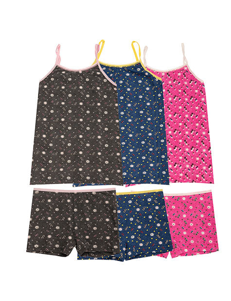 Pack of 3 Girls Stripped Short Set