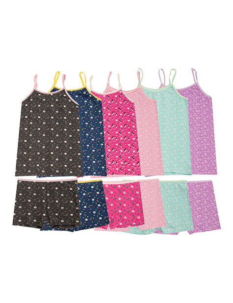 Pack of 6 Girls Stripped Short Set
