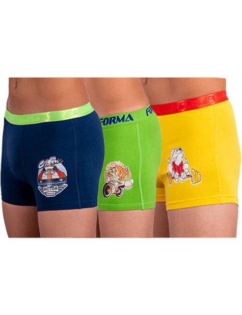 Pack of 3 Boys Printed Boxer