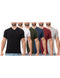 Pack Of 6 Men Half Sleeve V-Neck