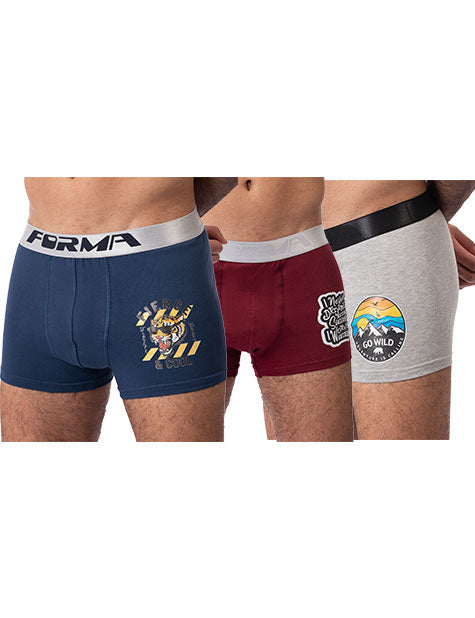 Pack of 3 Printed Boxer