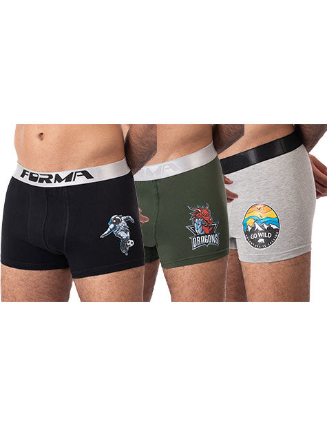 بوكسر ليكرا مطبوع رجالي