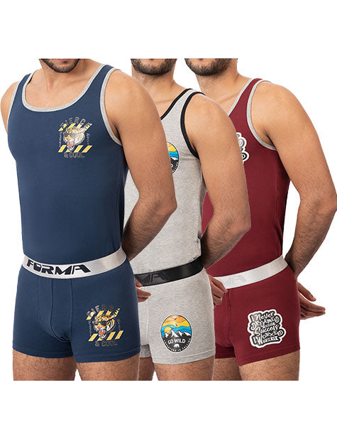 Pack of 3 Men Printed Boxer Set