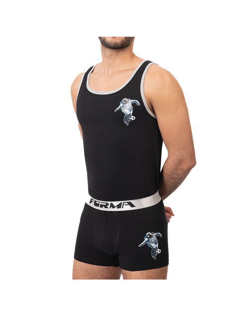 طقم بوكسر مطبوع ليكرا رجالي