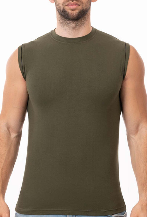 Pack of 6 Men Sleeveless Crew-Neck